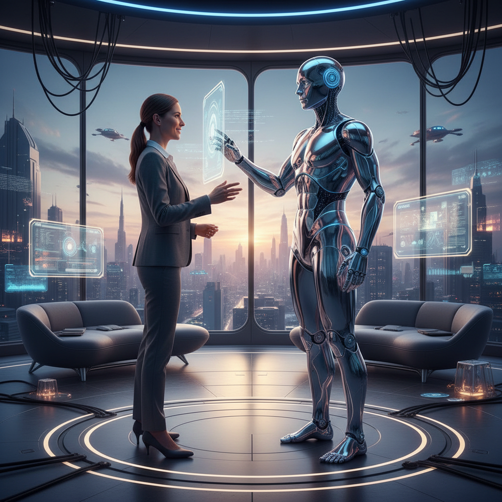 AI generated: AI Agent and Human